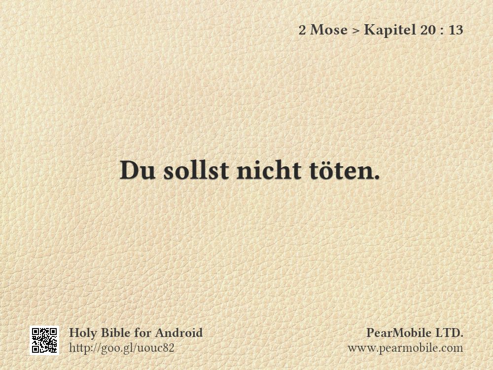 2 Mose, Kapitel 20:13